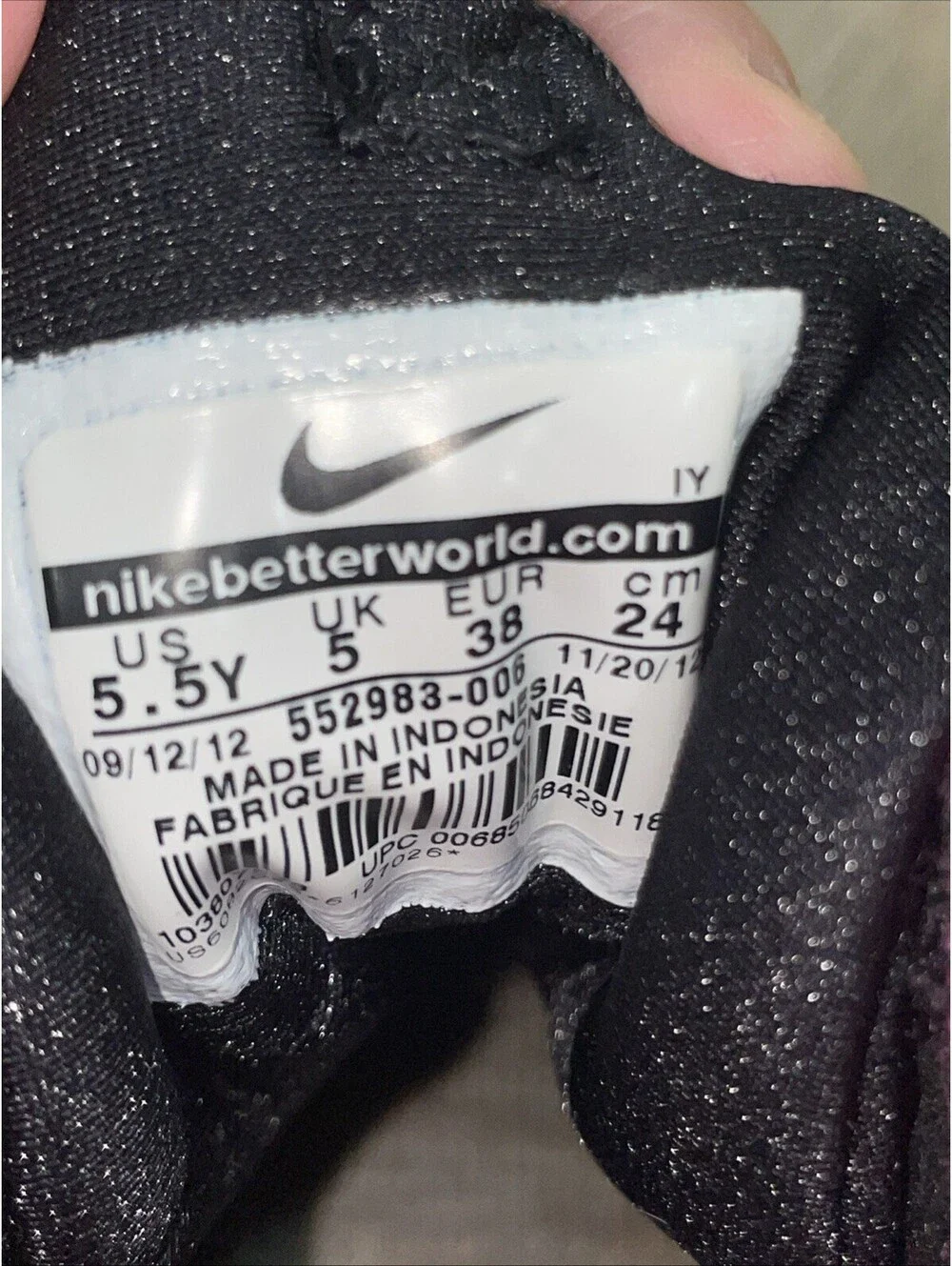 Nike Air Griffey Max 1 GS Black Gray Pink Retro Sneakers Ken Griffey Jr. Sz 5.5Y